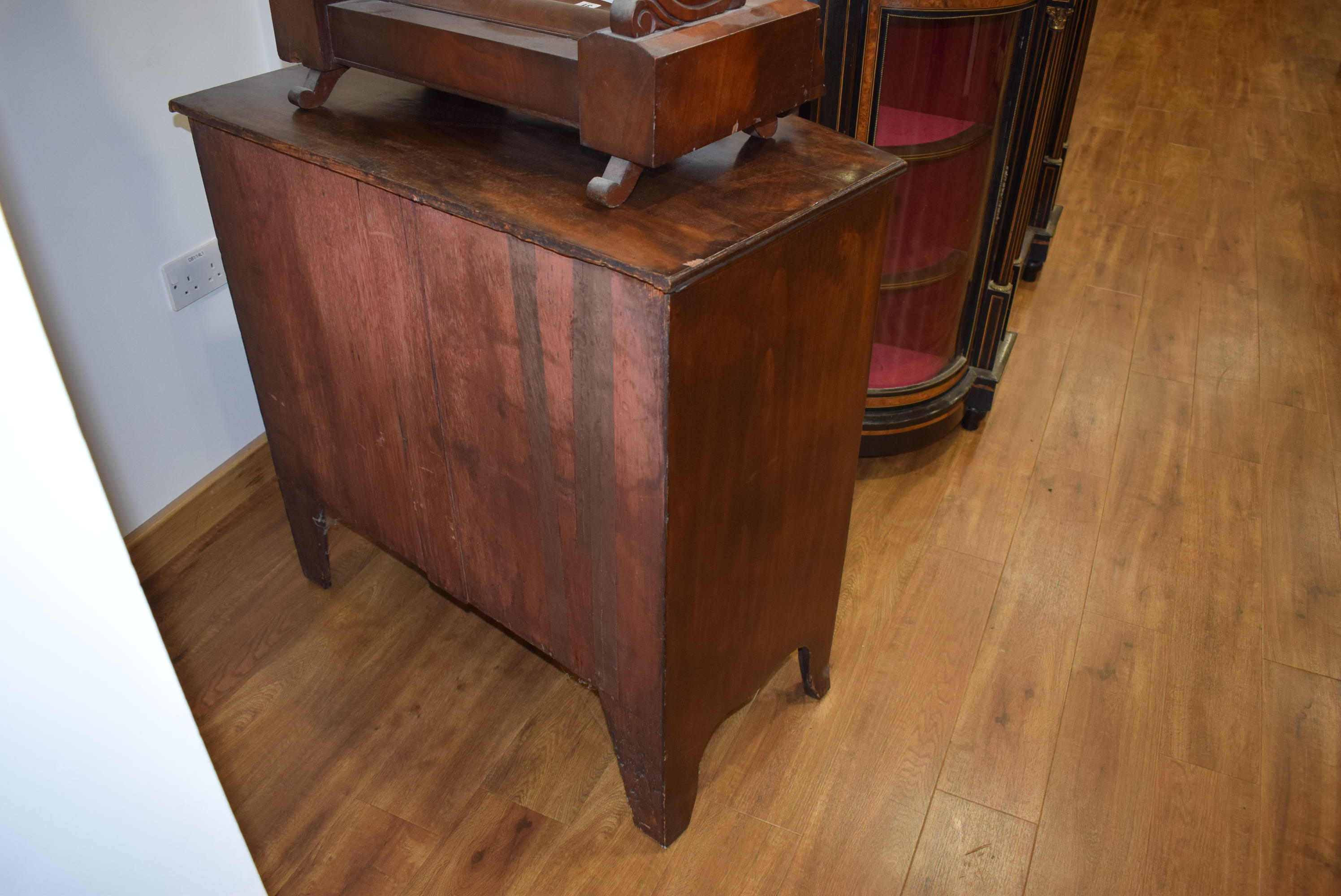 A 19th century mahogany bow fronted chest of two over two drawers on splayed feet, w. - Image 7 of 18