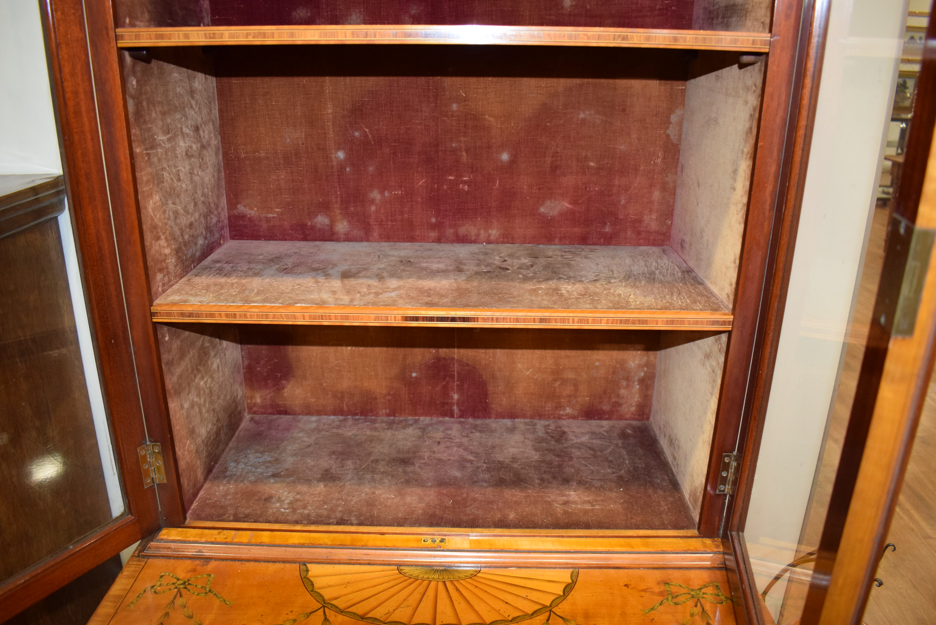 A late 19th century Sheraton Revival cabinet on stand by Edwards & Roberts, - Image 24 of 31