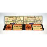 Four 1960's Underground maps and Northern signs printed on card together with a set of engineering