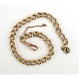 A 9ct yellow gold curblink chain with lobster clasp, l. 26.5 cm, 22.