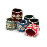 A set of early/mid 20th century beadwork napkin rings