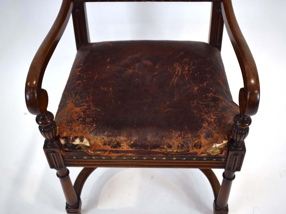 An early 19th century mahogany library chair, - Image 3 of 4