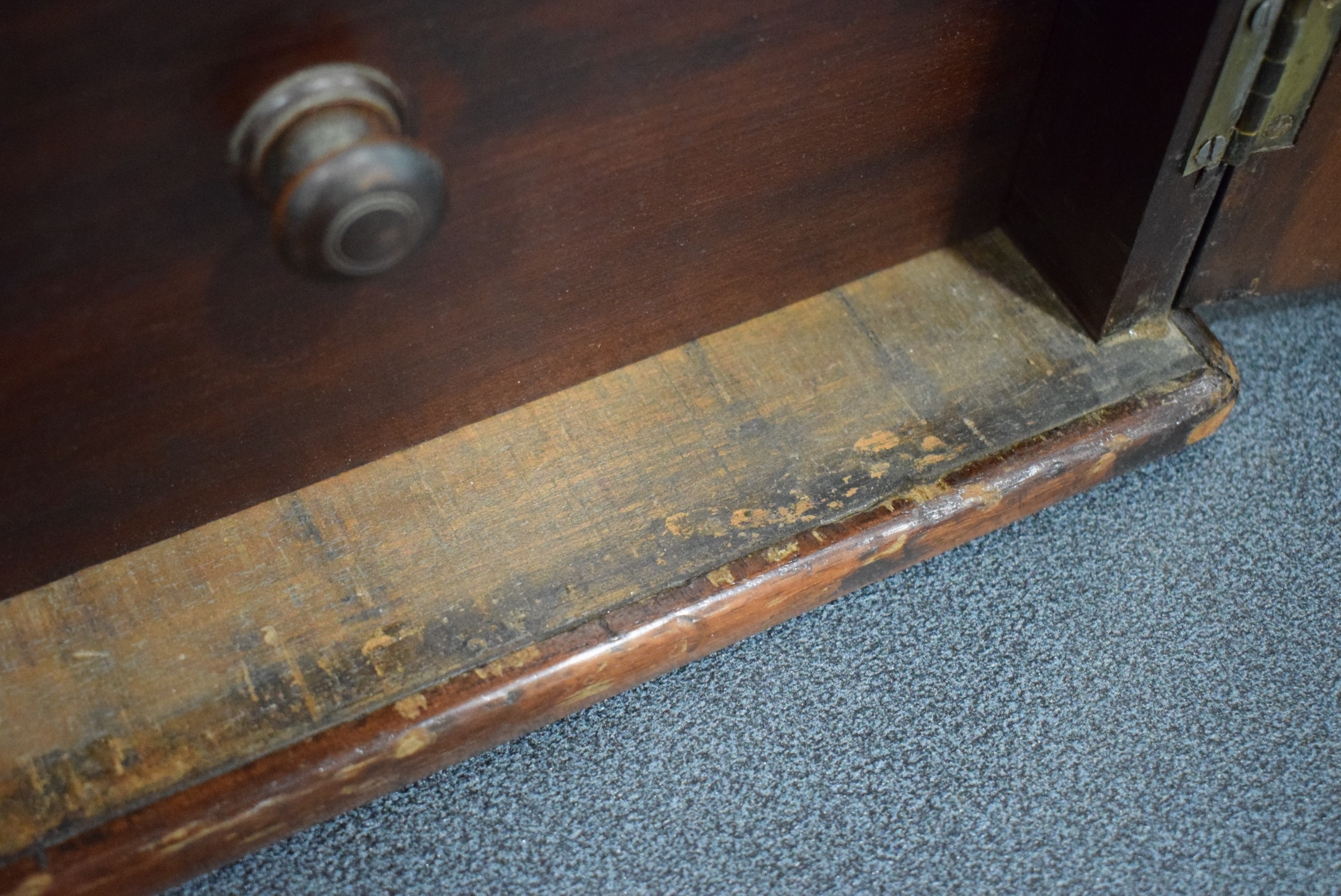 A 19th century mahogany table cabinet, the pair of doors enclosing an arrangement of twelve drawers, - Image 14 of 21