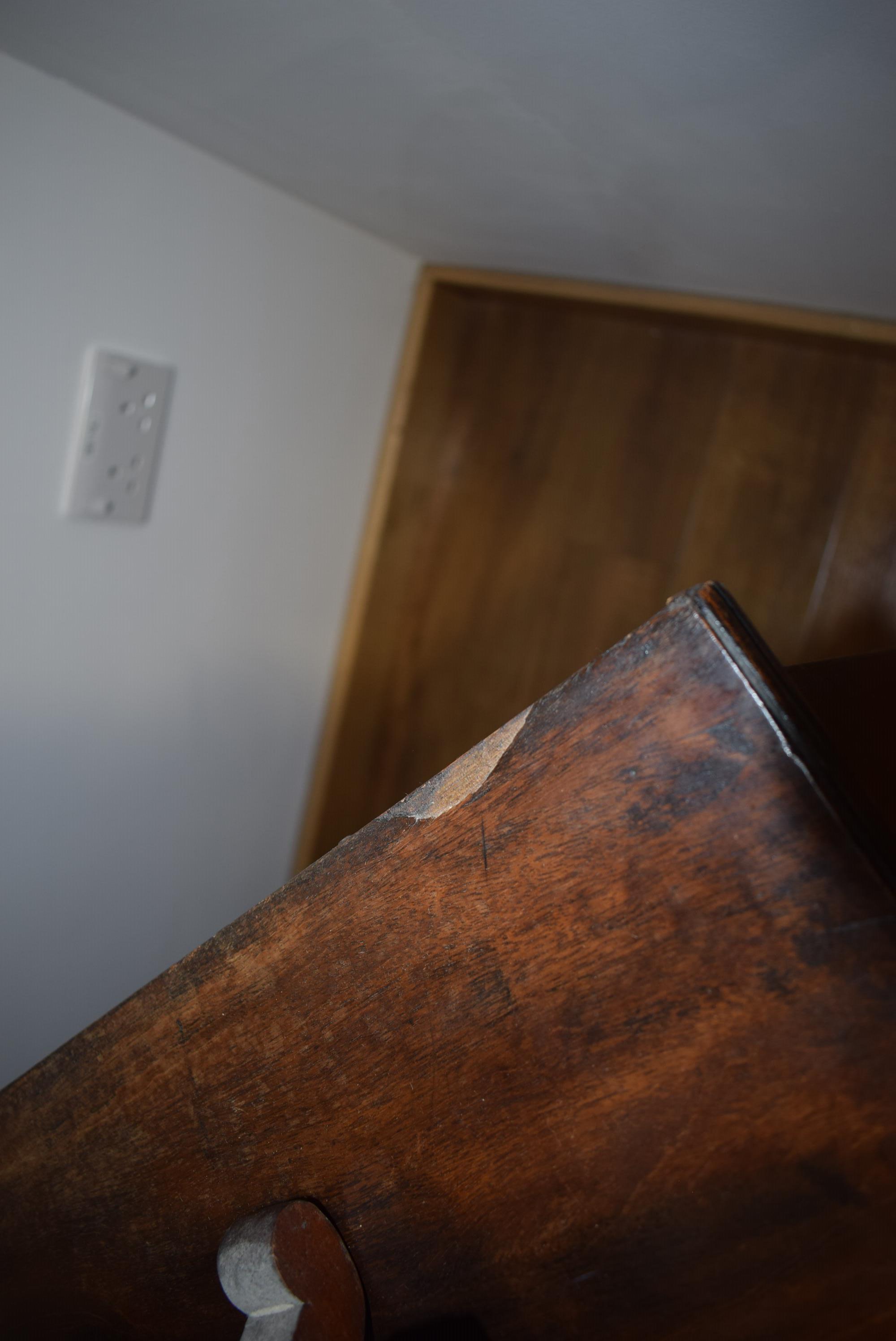 A 19th century mahogany bow fronted chest of two over two drawers on splayed feet, w. - Image 9 of 18