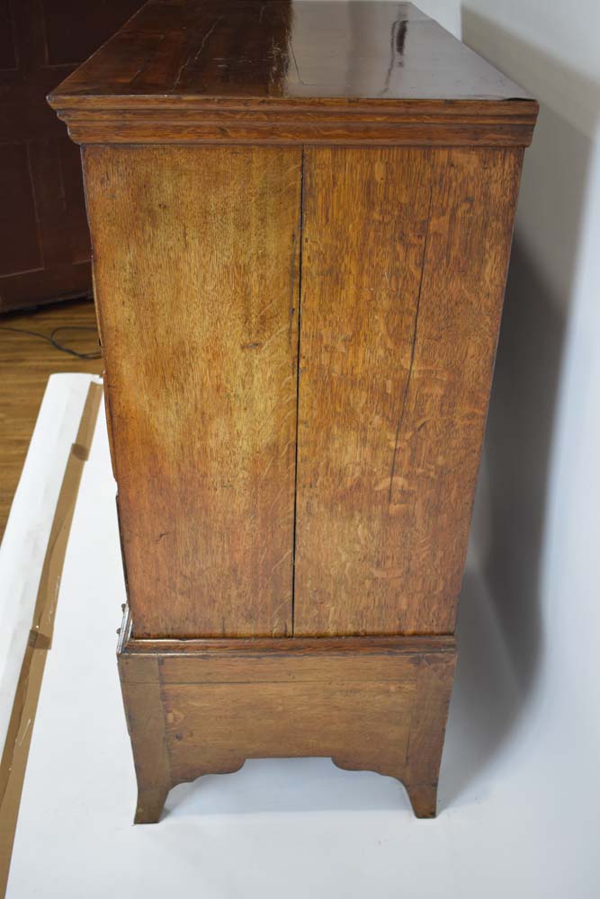 A George II walnut, oak and crossbanded chest on stand, - Image 8 of 11