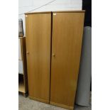 (2243) 2 single door wardrobes