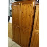 Pine 2 door wardrobe