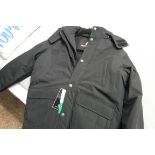 Child's weatherproof outdoor jacket in black, size XL