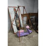 Metal framed mid 20th Century child's swing seat