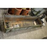 Galvanized metal trough, 1850x420x490mm