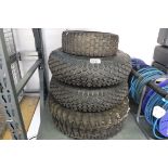 5 various rotovator tyres, incl. 2 x Howard Gen