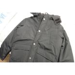 Child's weatherproof outdoor jacket in black, size XL