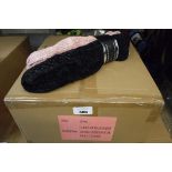 Box containing Carole Hochman luxury collection Chenille slipper socks