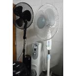 (33,34) 2 standard fans with oil filled radiator and mini heater