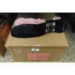 Box containing Carole Hochman luxury collection Chenille slipper socks