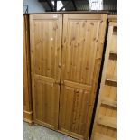 Pine 2 door wardrobe