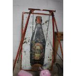 Enamelled metal sign advertising Phipps stout, bottled at the Northampton brewery, size 1020x1830mm