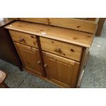 Pine 2 drawer 2 door cupboard