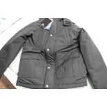 Child's weatherproof outdoor jacket in black, size L