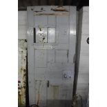 Heavy duty reclaimed pine prison cell door