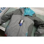 Child's Jerry outdoor jacket in blue and grey, size L