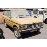 XUT 186S, Range Rover, 3000cc diesel, gold First Registered: 15/06/1978, 7 former keepers, vendor