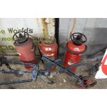 3 vintage fire extinguishers