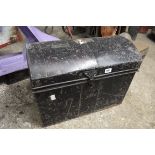 Metal twin handled storage tin with fitted internal tray