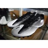 Pair of Nike Vapour football boots in black and white, size 12