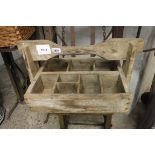 Wooden single handled section crate