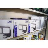 Shelf containing 6 various LED wall lights