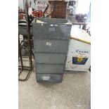 5 galvanized stackable crates