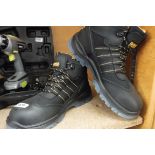 Pair of DeWalt safety work boots in black, size 11