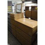 Modern IKEA style chest of 4 drawers with matching narrow chest of 6 drawers