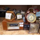 Large collection of alarm clocks