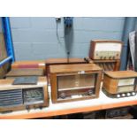 Eight vintage Danish and Phillips radios