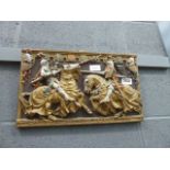 Wall plaque with 2 jousting knights