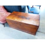 Victorian teak blanket box