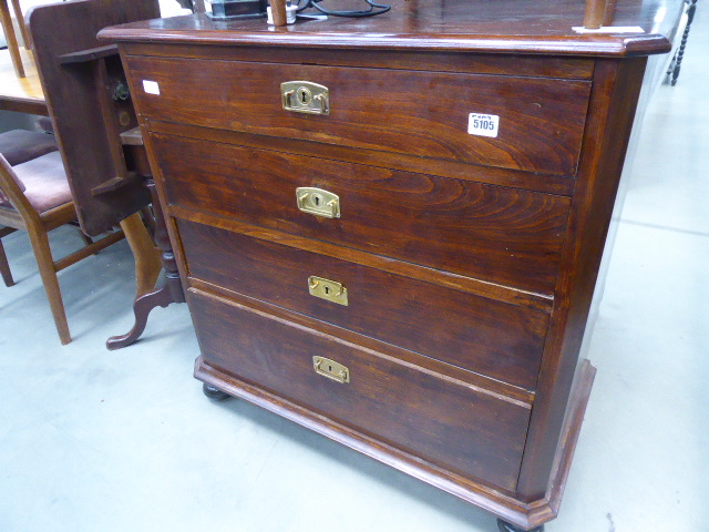 5167 Dark pine chest of 4 drawers