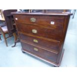 5167 Dark pine chest of 4 drawers