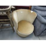 Brown fabric nursing chair (collectors item - see soft furnishings policy)
