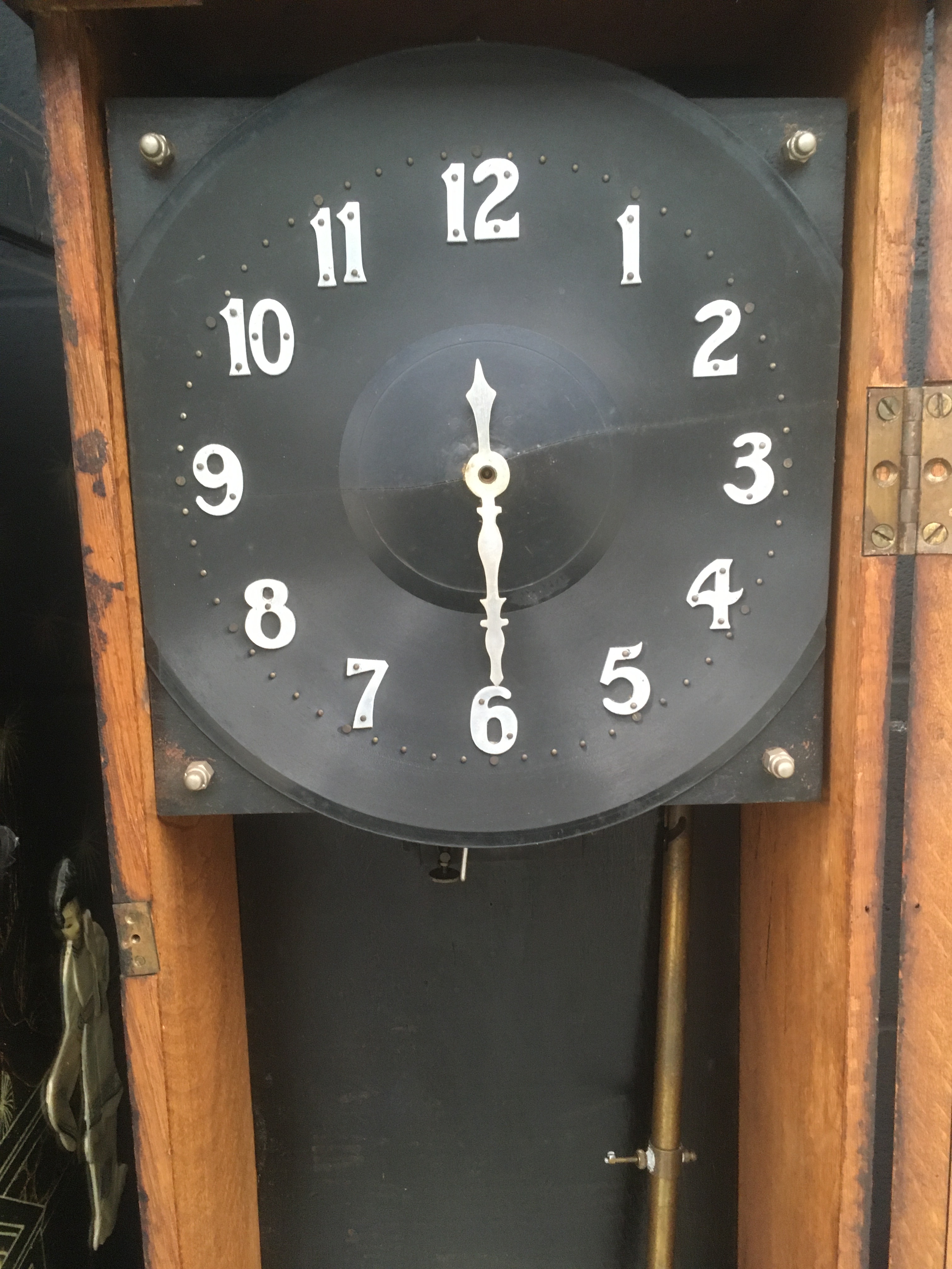 1930's industrial wall clock - Image 5 of 6