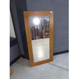 Rectangular mirror in oak frame