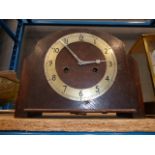 Ten oak, walnut and glass cased Art Deco and other mantle clocks