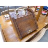 Oak coal scuttle