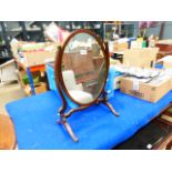 Victorian oval toilet mirror