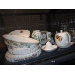 Cage containing Royal Worcester and Spode china