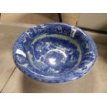 5517 Blue and white ironstone fruit bowl