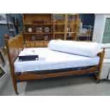 Oak 4ft bedstead with mattress