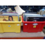 Two boxes containing vinyl records